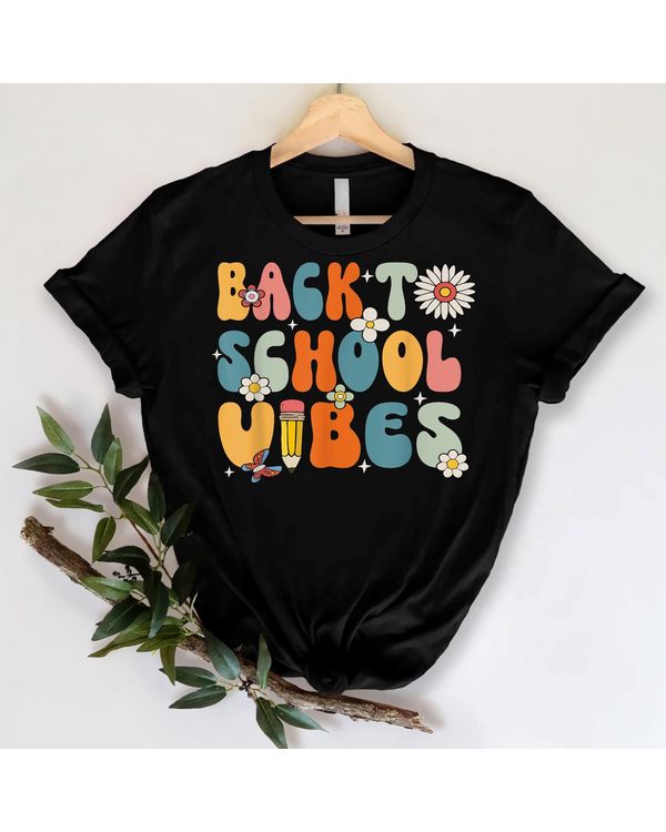 Back To School Vibes Retro First Day Of School Teachers Kids Shirt